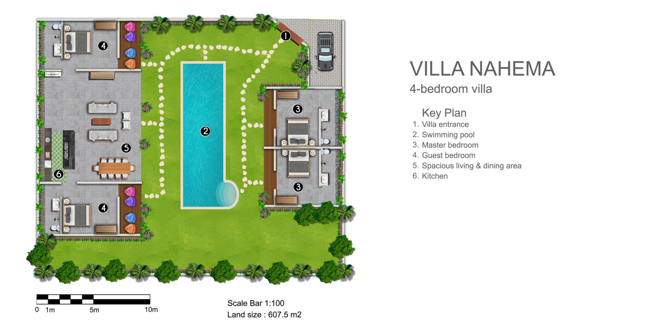 Mieten Sie Ihre 5-Sterne-Privatvilla in Seminyak, Bali Villa 1153