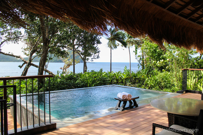 Exklusive 5-Sterne-Villa mit Baldachin im Pangulasian Island Resort, El Nido Villa 1012