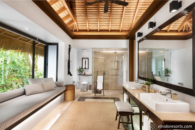 Exklusive 5-Sterne-Villa mit Baldachin im Pangulasian Island Resort, El Nido Villa 1012