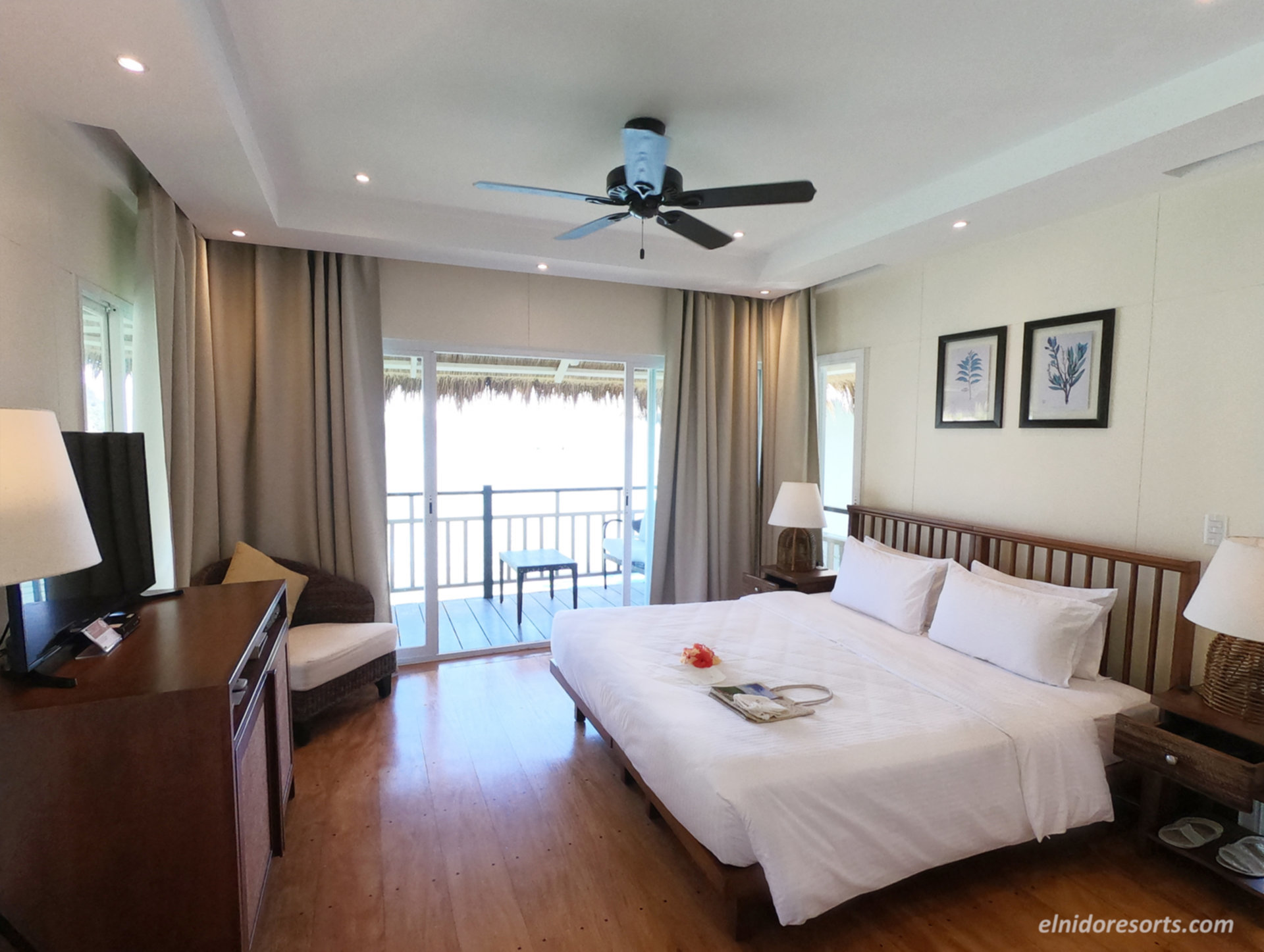 Wunderschönes 5-Sterne-Loft-Wasser-Cottage mit Meerblick im Apulit Island Resort, El Nido Cottage 1002
