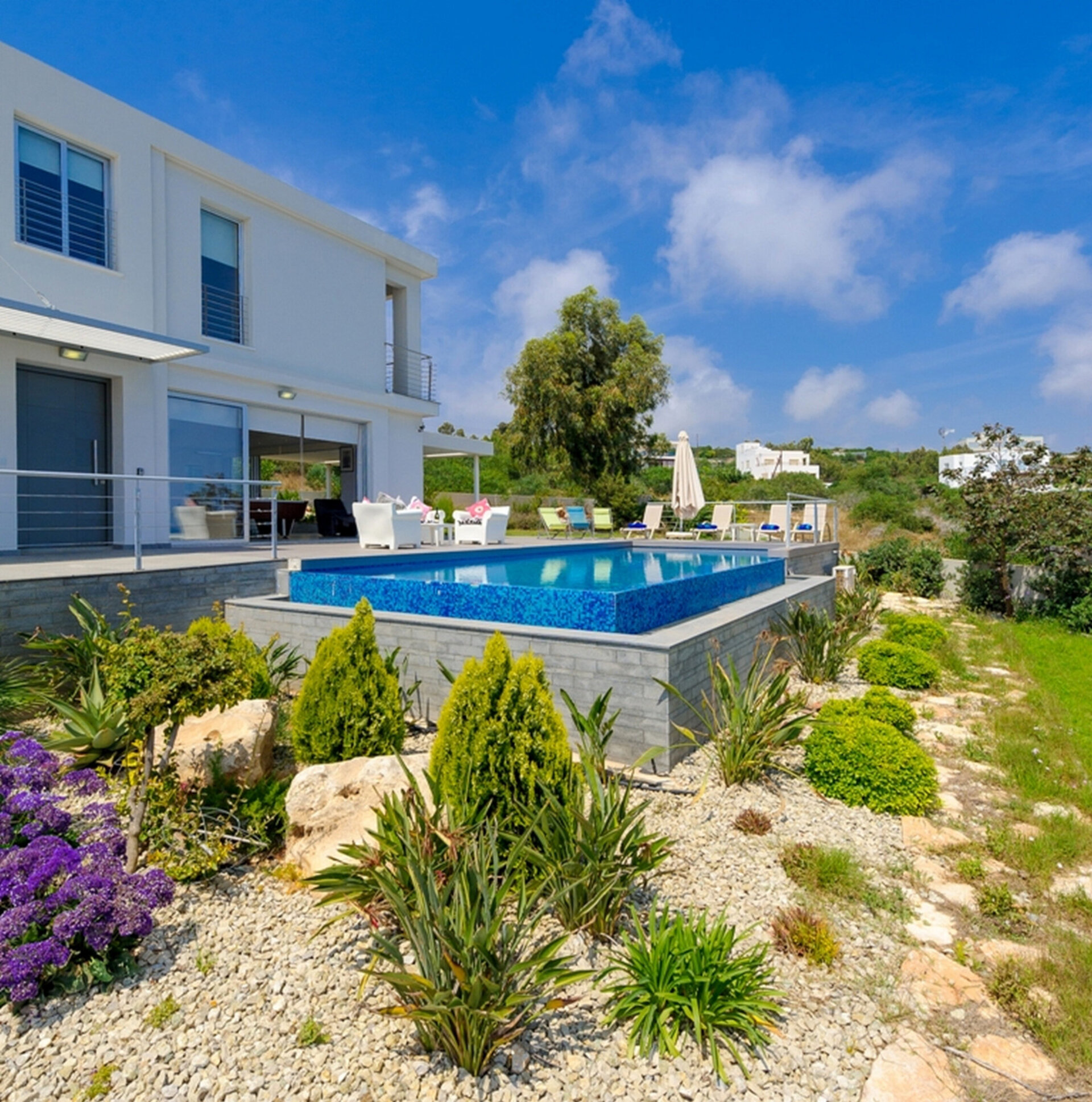 Stellen Sie sich vor, Ihre Familie mietet diese Luxusvilla mit Meerblick, Protaras Villa 1528