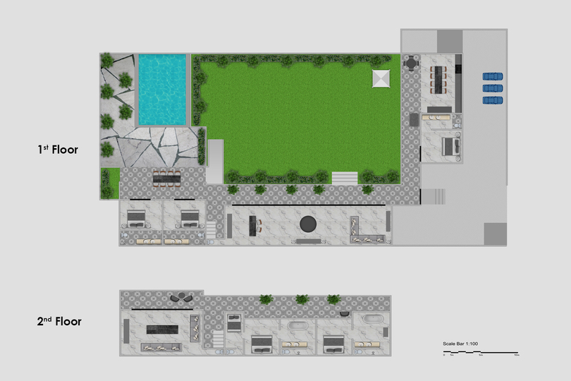Stellen Sie sich vor, Ihre Familie mietet eine luxuriöse Ferienvilla mit 5 Schlafzimmern und atemberaubendem Meerblick, Bali Villa 2114