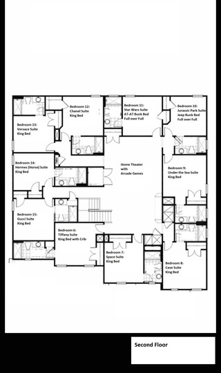 Luxuriöse Themenvillen mit 15 Schlafzimmern in Orlando, Villa 5718