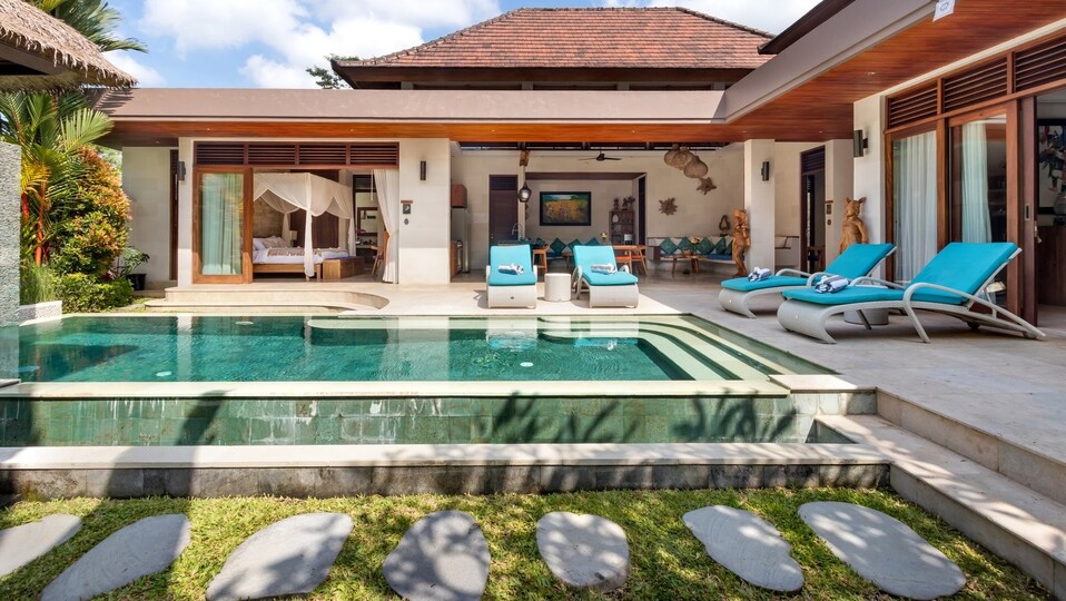 Genießen Sie Ihren Urlaub in einer luxuriösen 5-Sterne-Villa in Candidasa, günstiger als ein Hotel, Villa Bali 2243