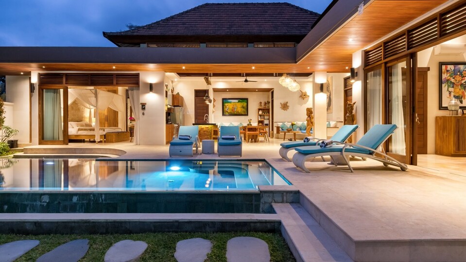 Genießen Sie Ihren Urlaub in einer luxuriösen 5-Sterne-Villa in Candidasa, günstiger als ein Hotel, Villa Bali 2243