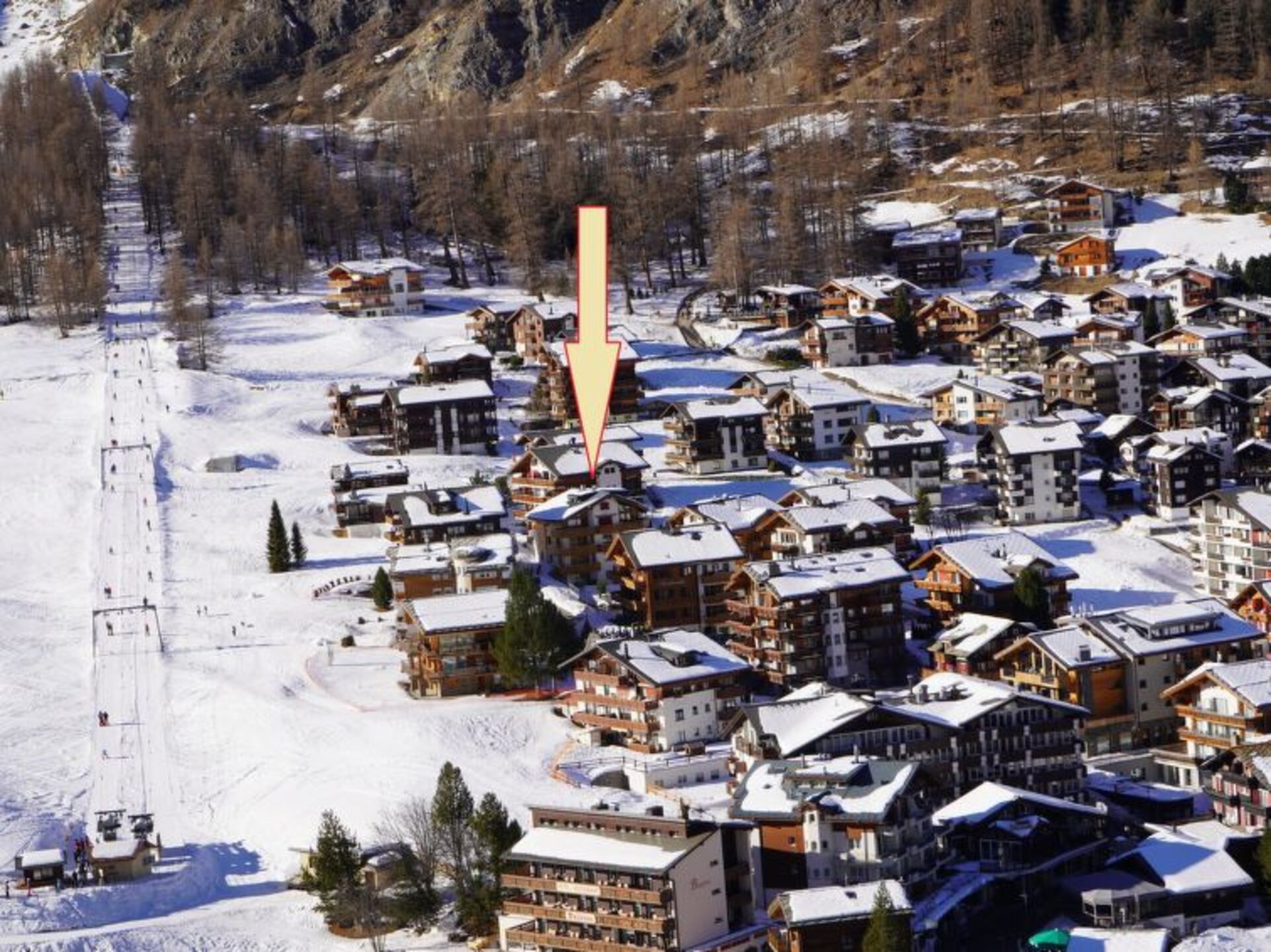 Charmante Villa mit 2 Schlafzimmern in Saas-Fee, 1268