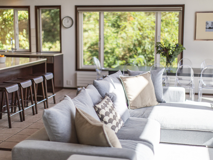 Restful living area with the view of the mountains