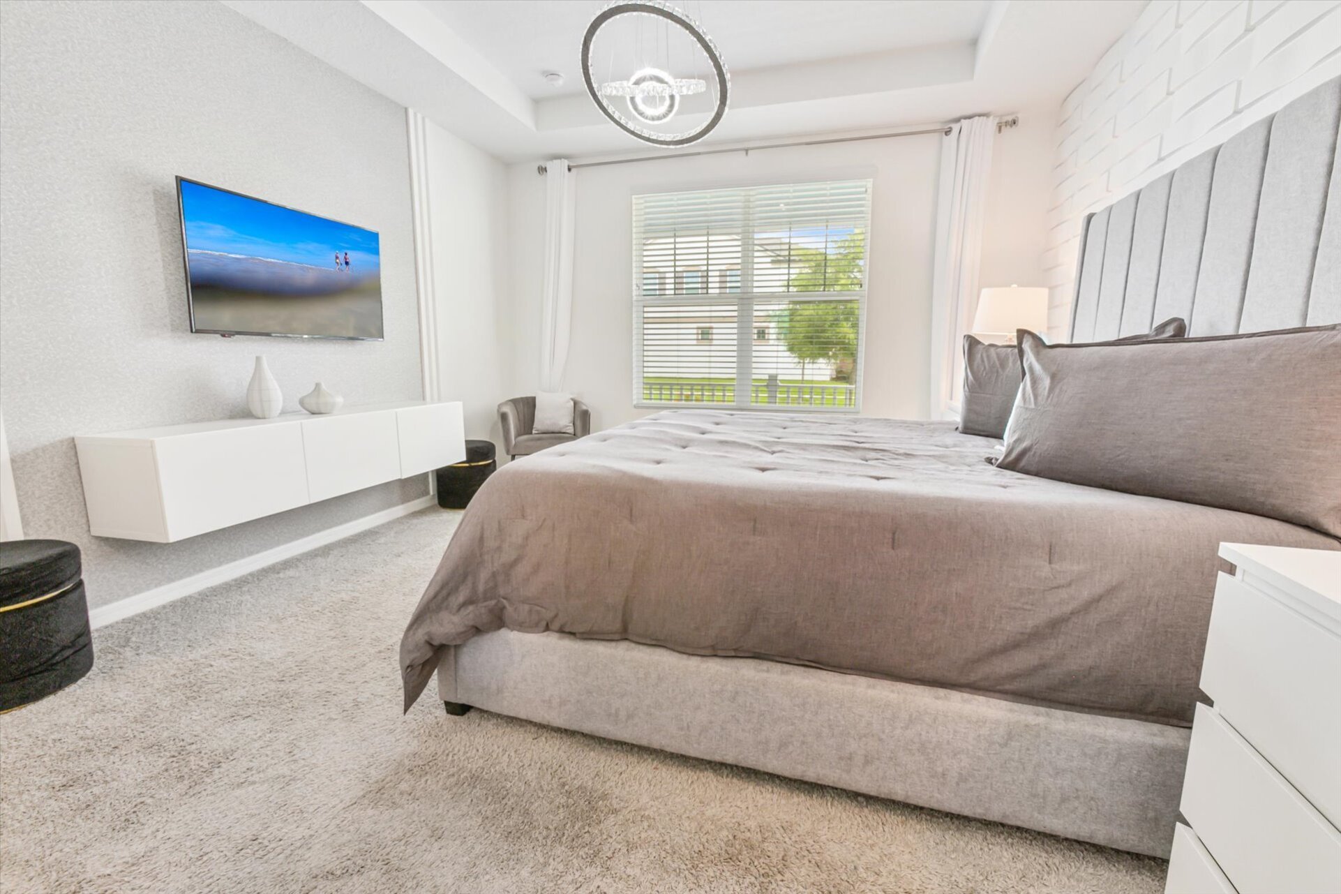 Master King Bedroom 1 (Angle)
49" Roku TV
