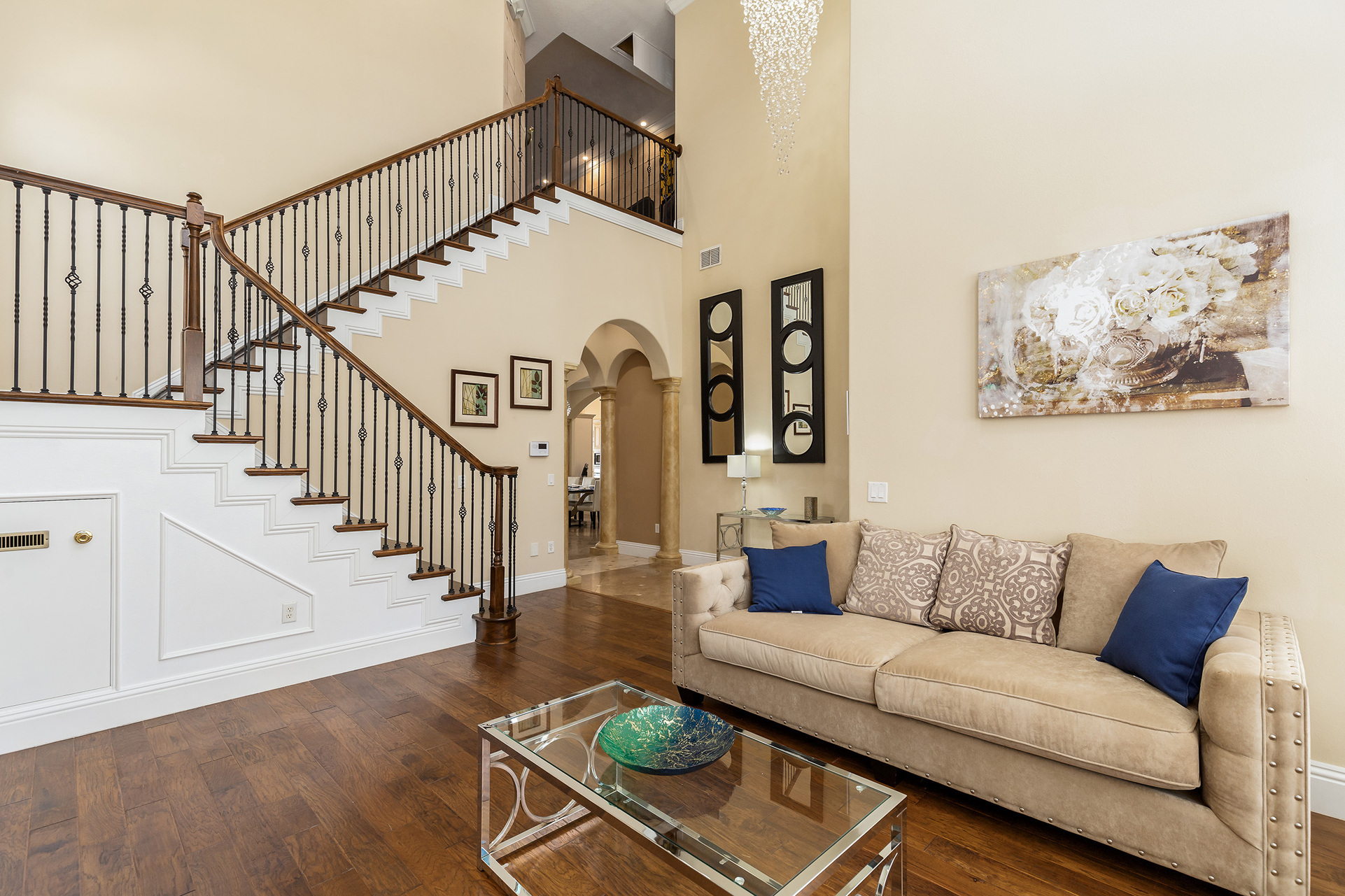 Gather as a family in the front living room and plan your day