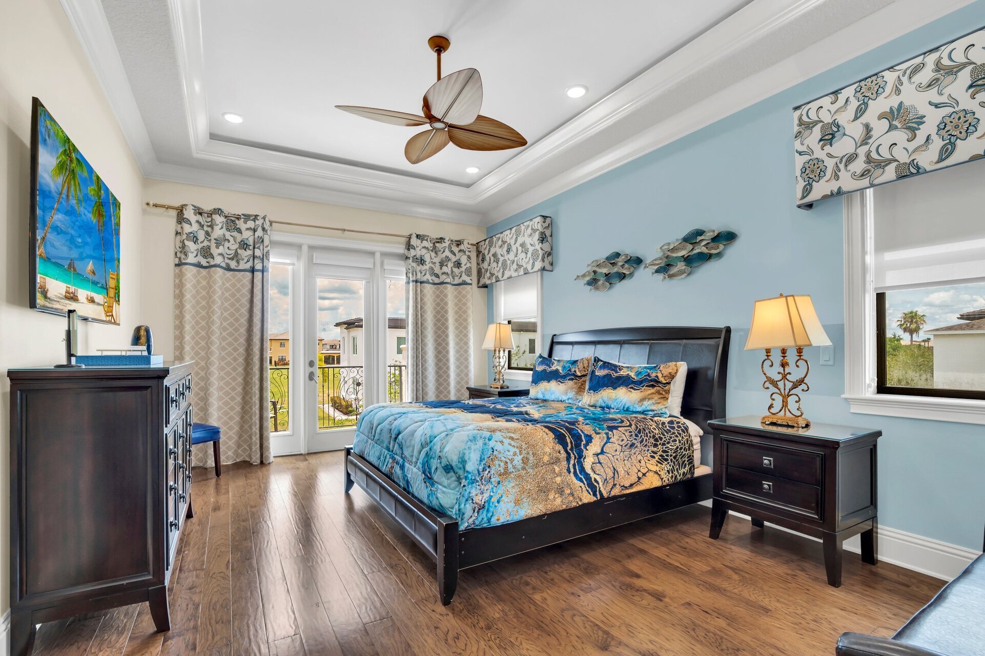 Rest your head in this gorgeous master bedroom with a king size bed