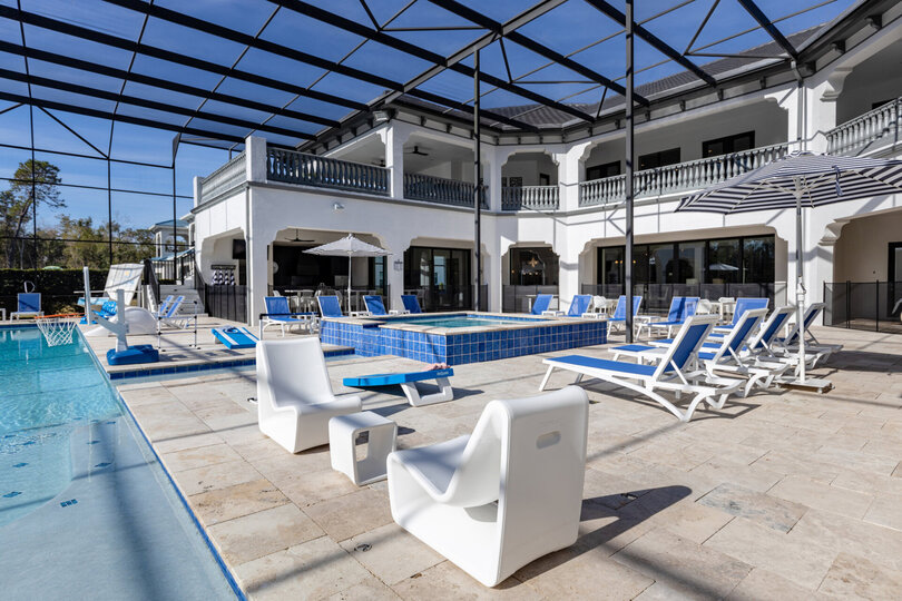 Relax in any of the 20 sun loungers located at the property