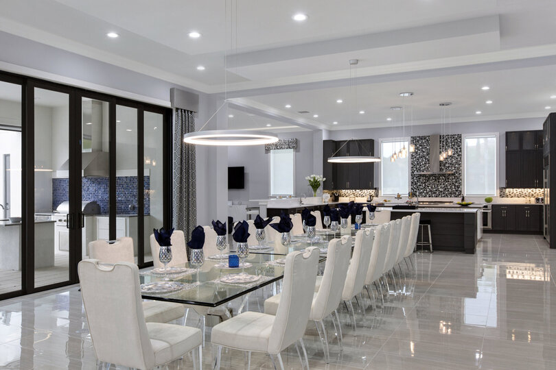 Your dining room opens out into a fantastic open concept kitchen