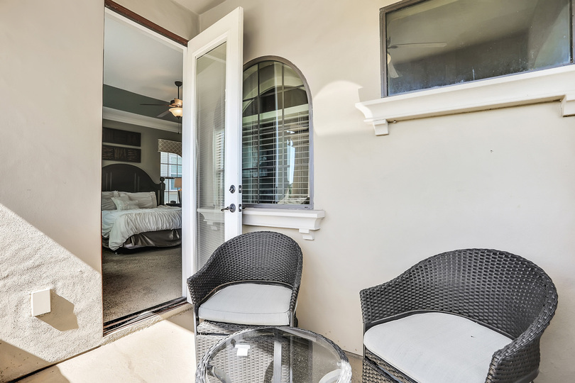 Enjoy a morning coffee on the balcony of the master suite