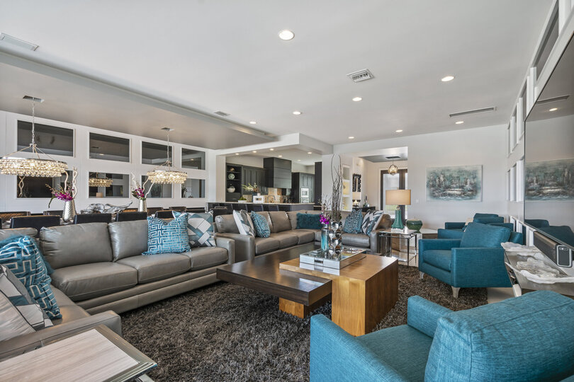 The incredible open living space is designed as space for the whole family to spend time together