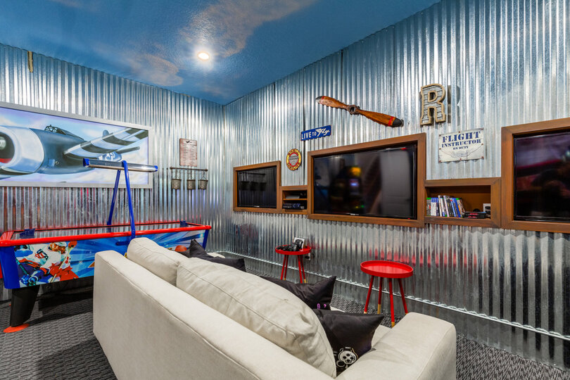 Welcome to the Hangar the most thrilling room in the home, a private arcade.