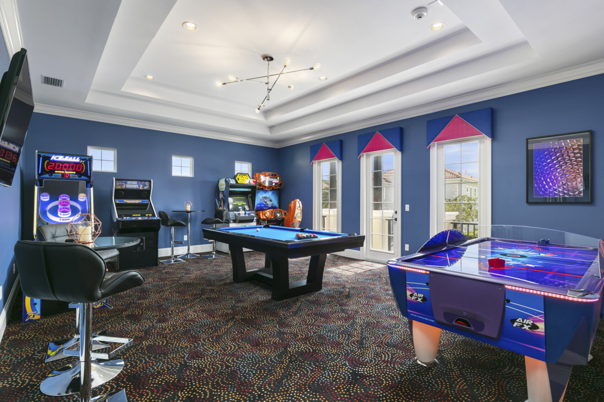 Have a blast in the games room located on the second floor