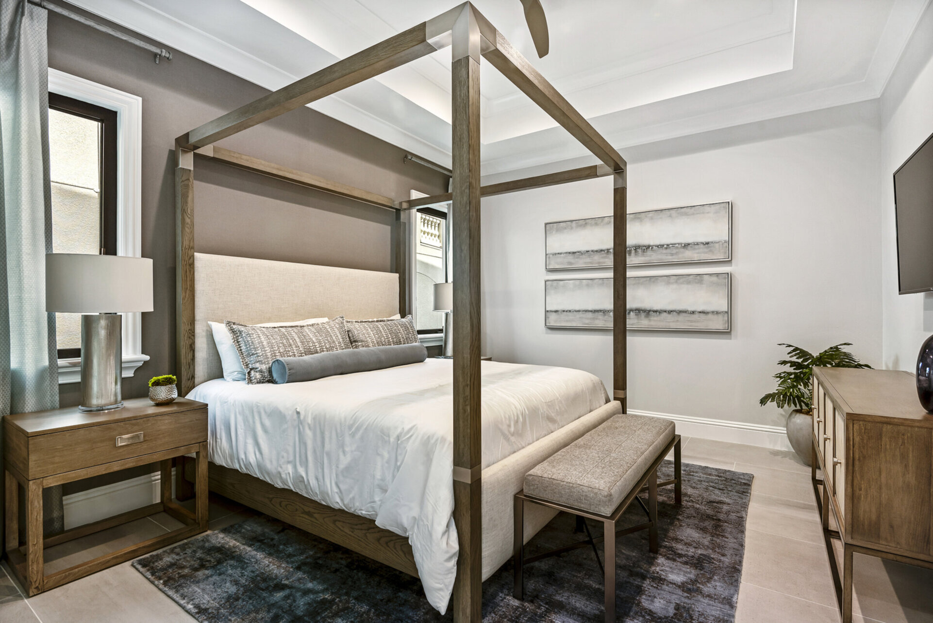 This gorgeous Master Suite has a King bed and beautiful furnishings