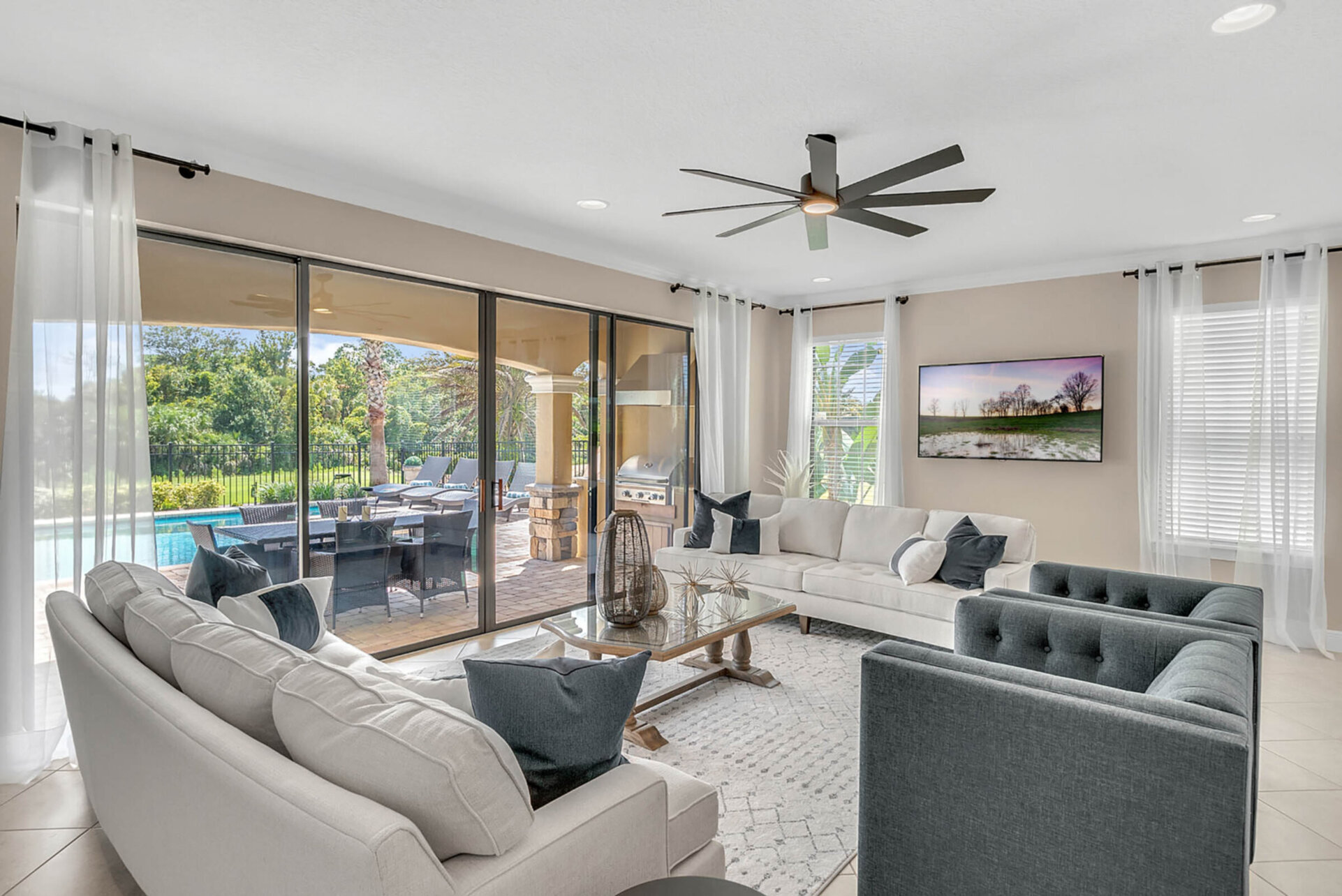 Head inside and be welcomed into luxury in an open living space