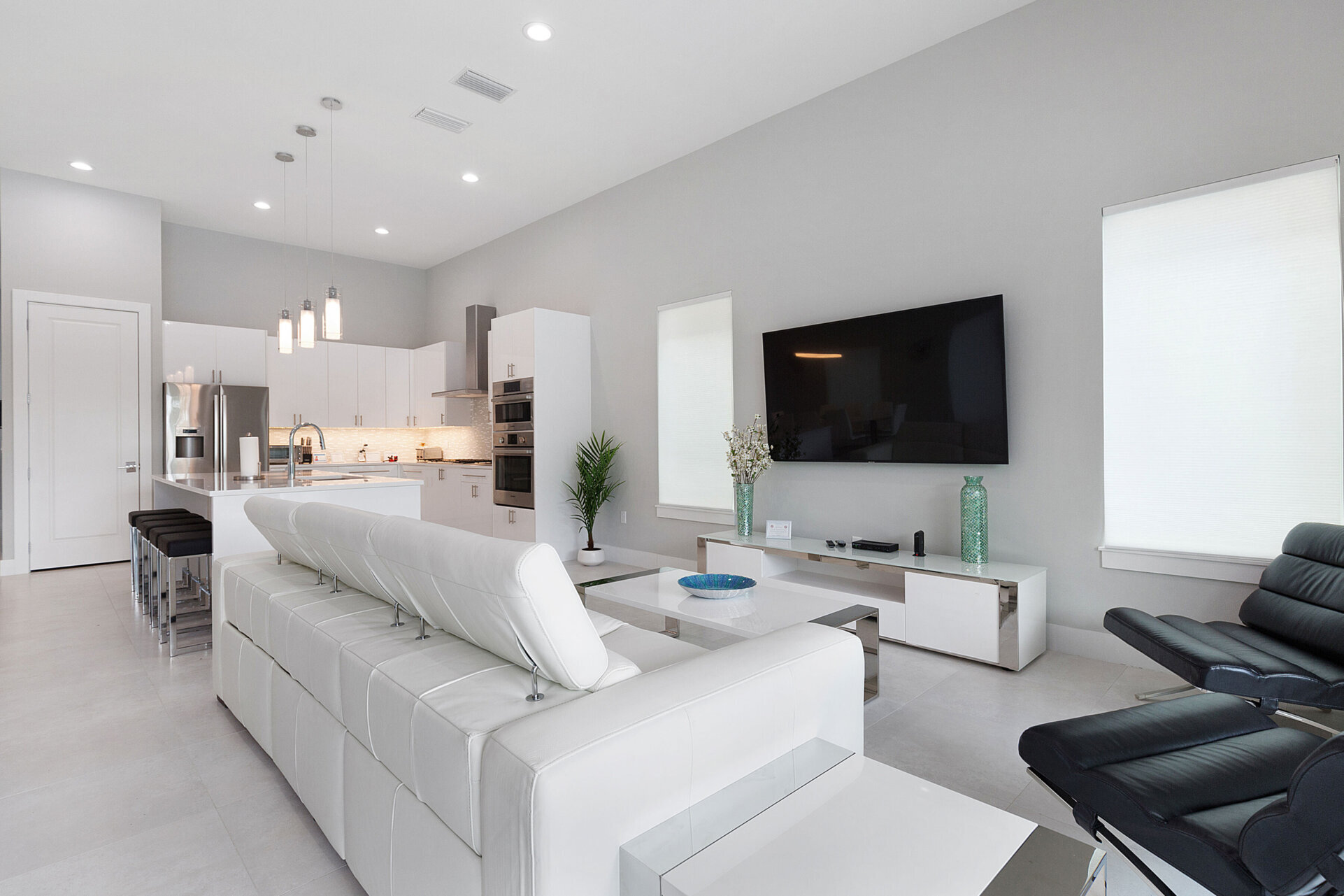The modern furnishings will catch everyone`s eye