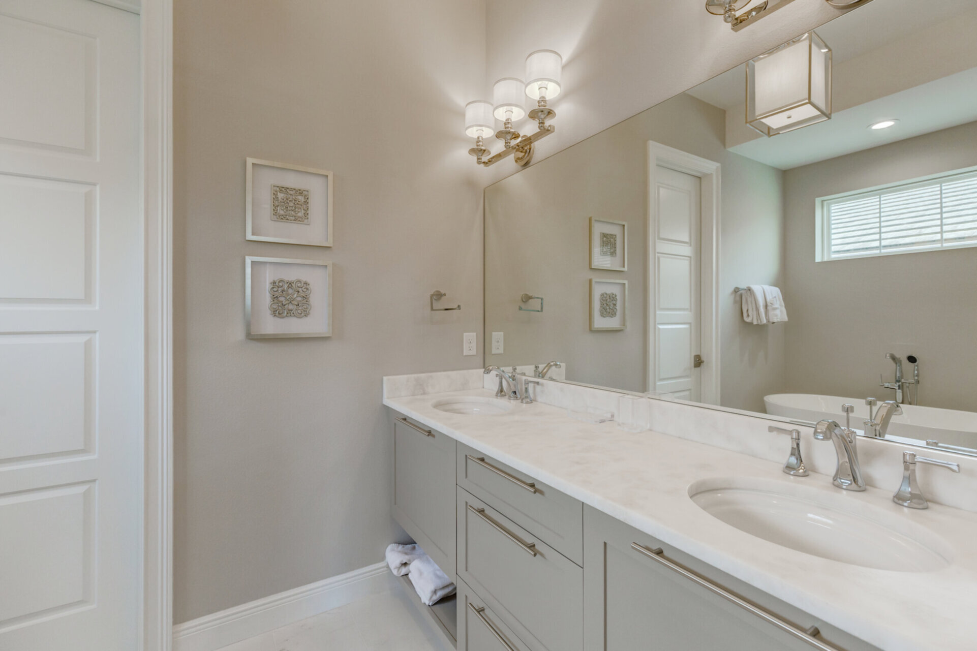 Master ensuite has a dual vanity