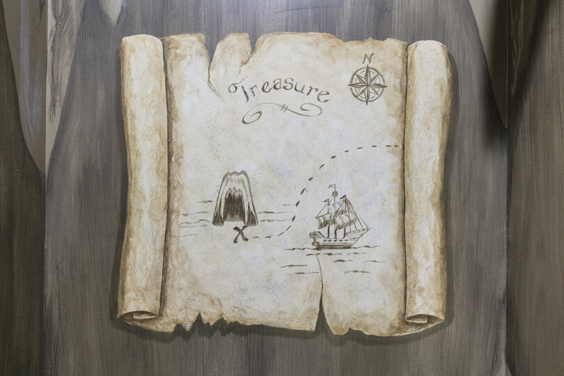 Kids can plan to find treasure from their secret little playroom