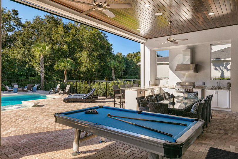Challenge friends to a game of pool