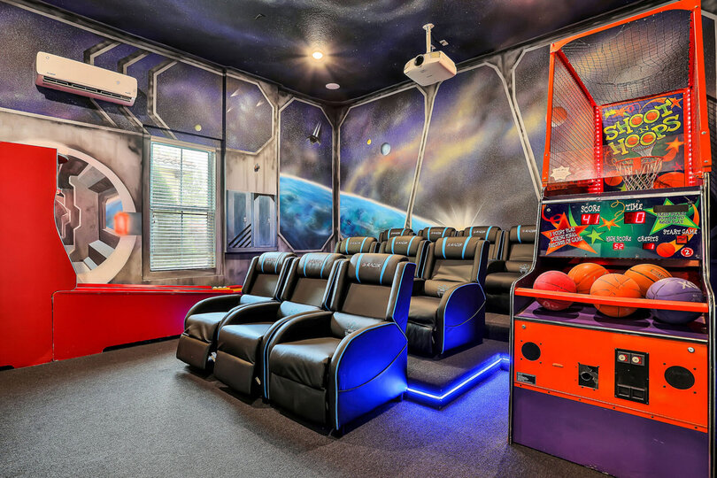 Complete with arcade games for nonstop entertainment
