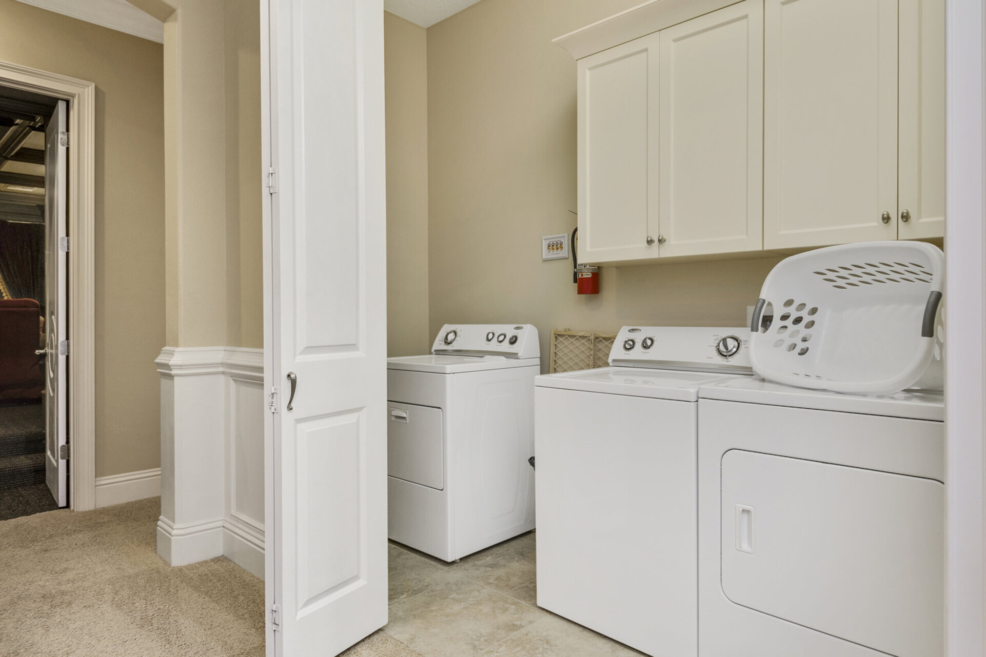 Do your laundry in the private laundry room