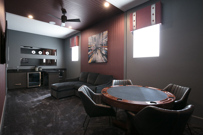 Play a game of poker in the den