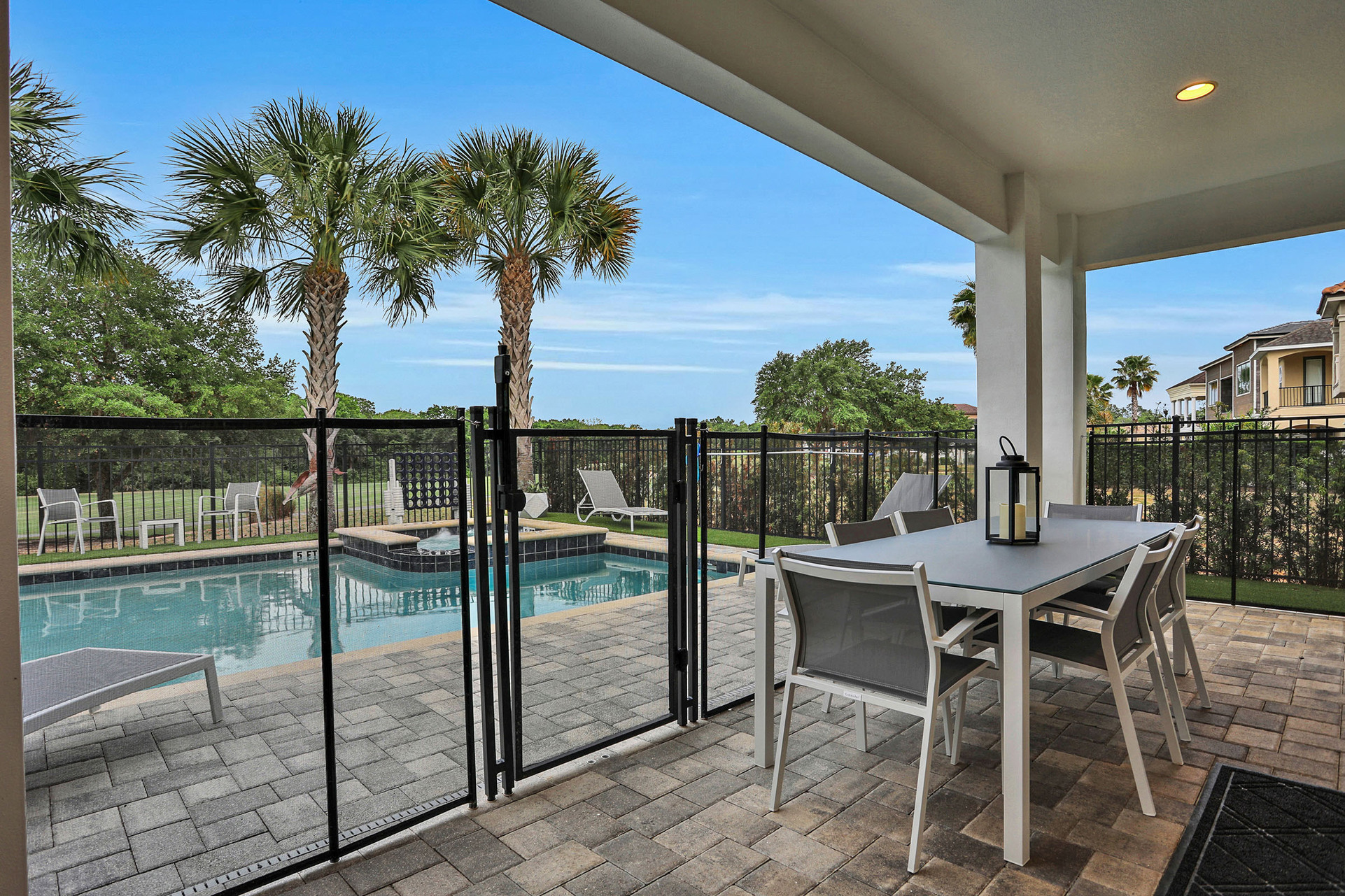 The child safety pool fence provides an added layer of protection for your family