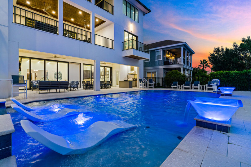Soak up the sun while staying cool on one of the in-pool loungers