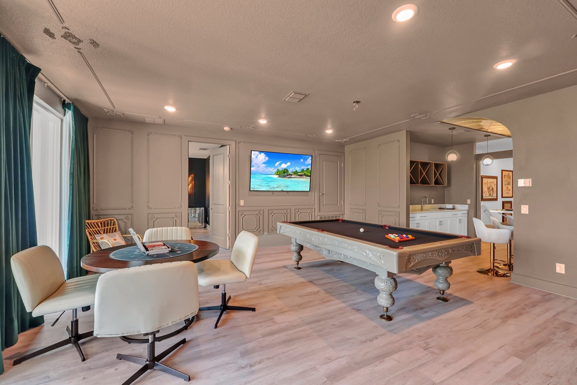 Watch your favorite sport or enjoy a game of pool