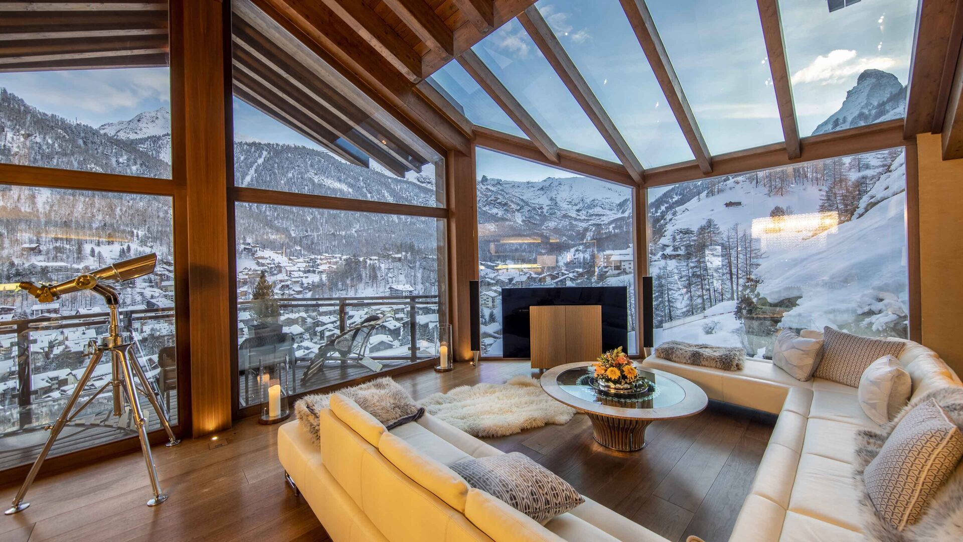 Matterhornblick und alpine Eleganz, Luxus-Walliser-Chalet 1407
