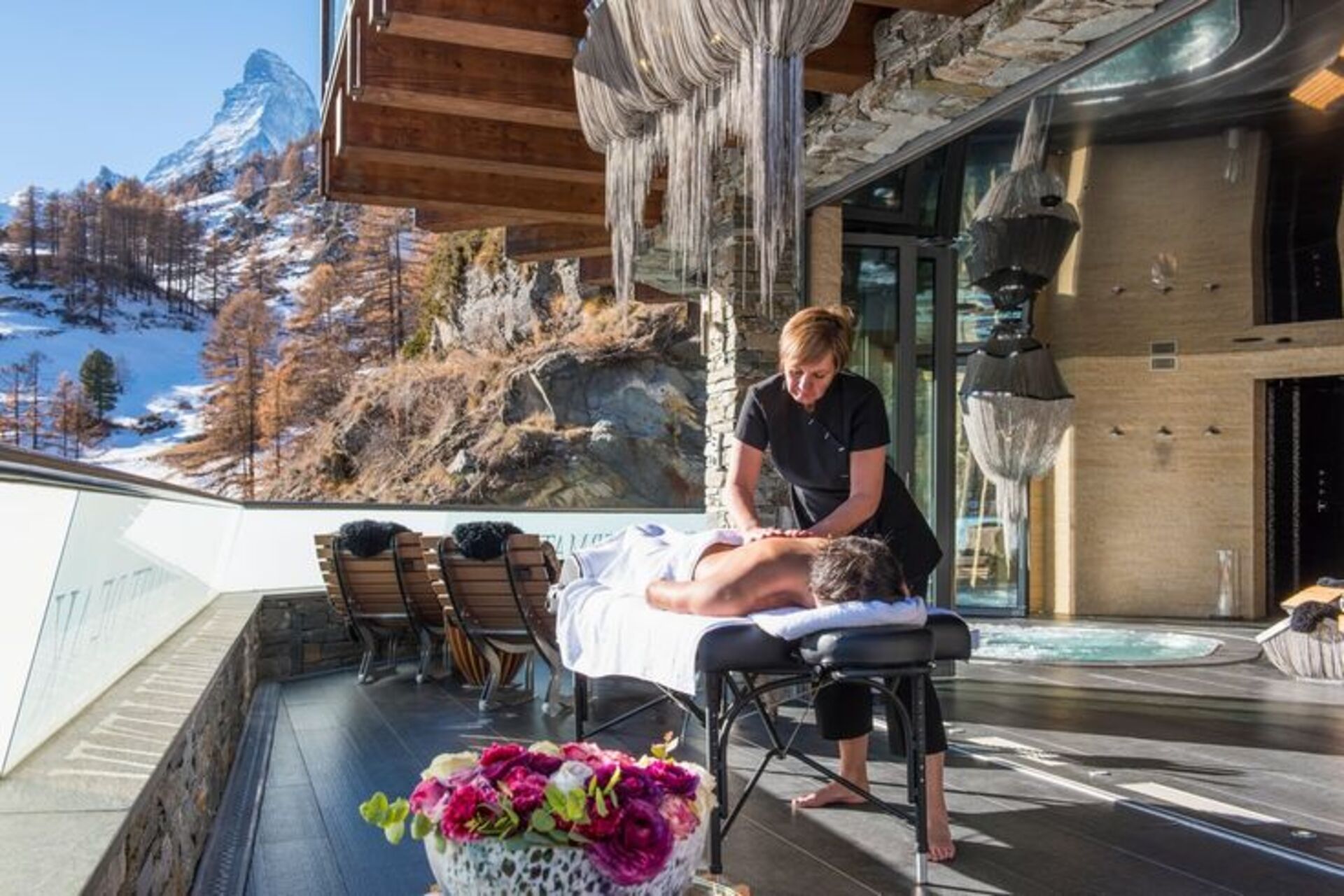 Matterhornblick und alpine Eleganz, Luxus-Walliser-Chalet 1407