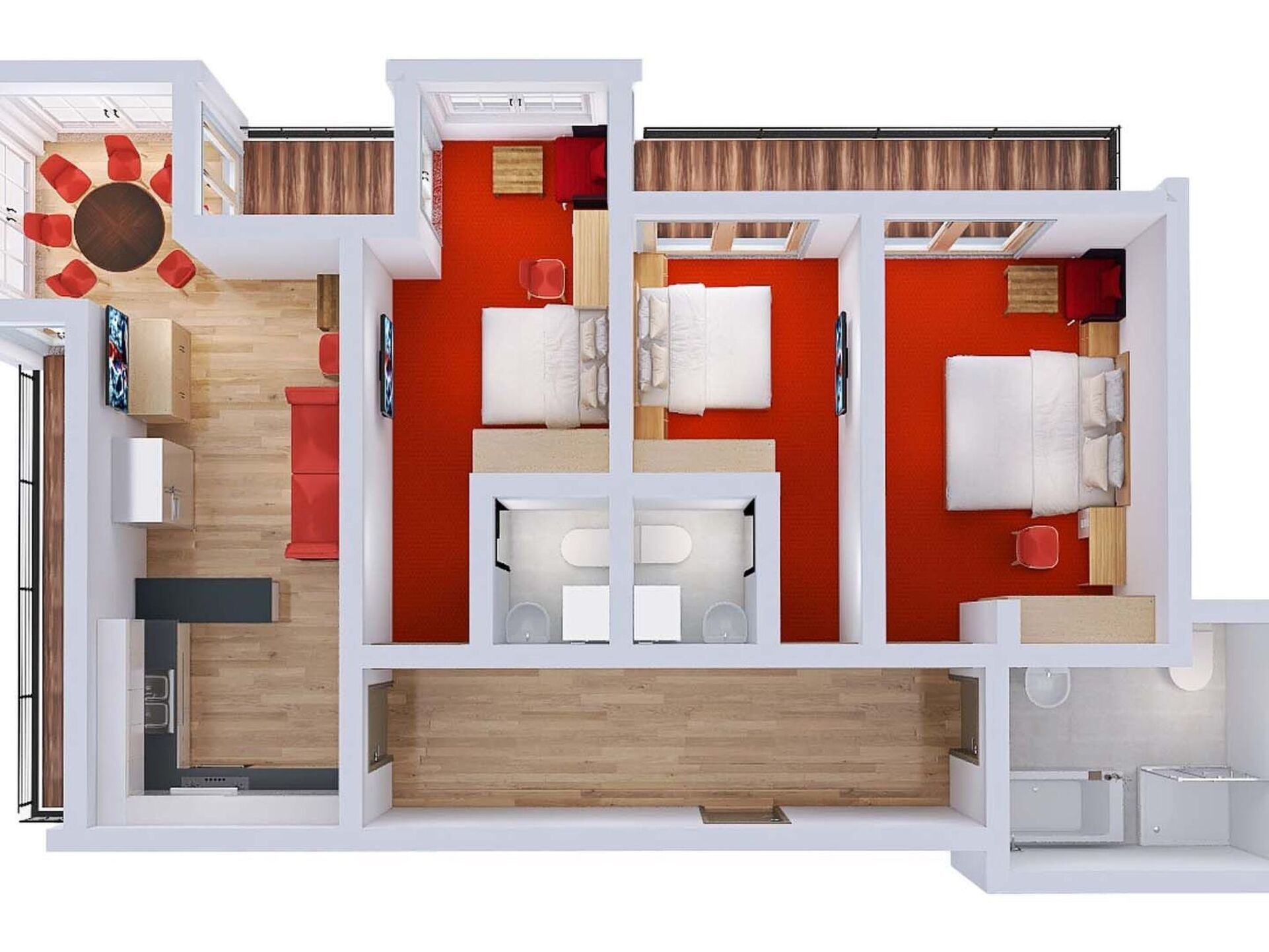 3-Bett-Wohnung in Landeck, 7 Schlafplätze, 1332