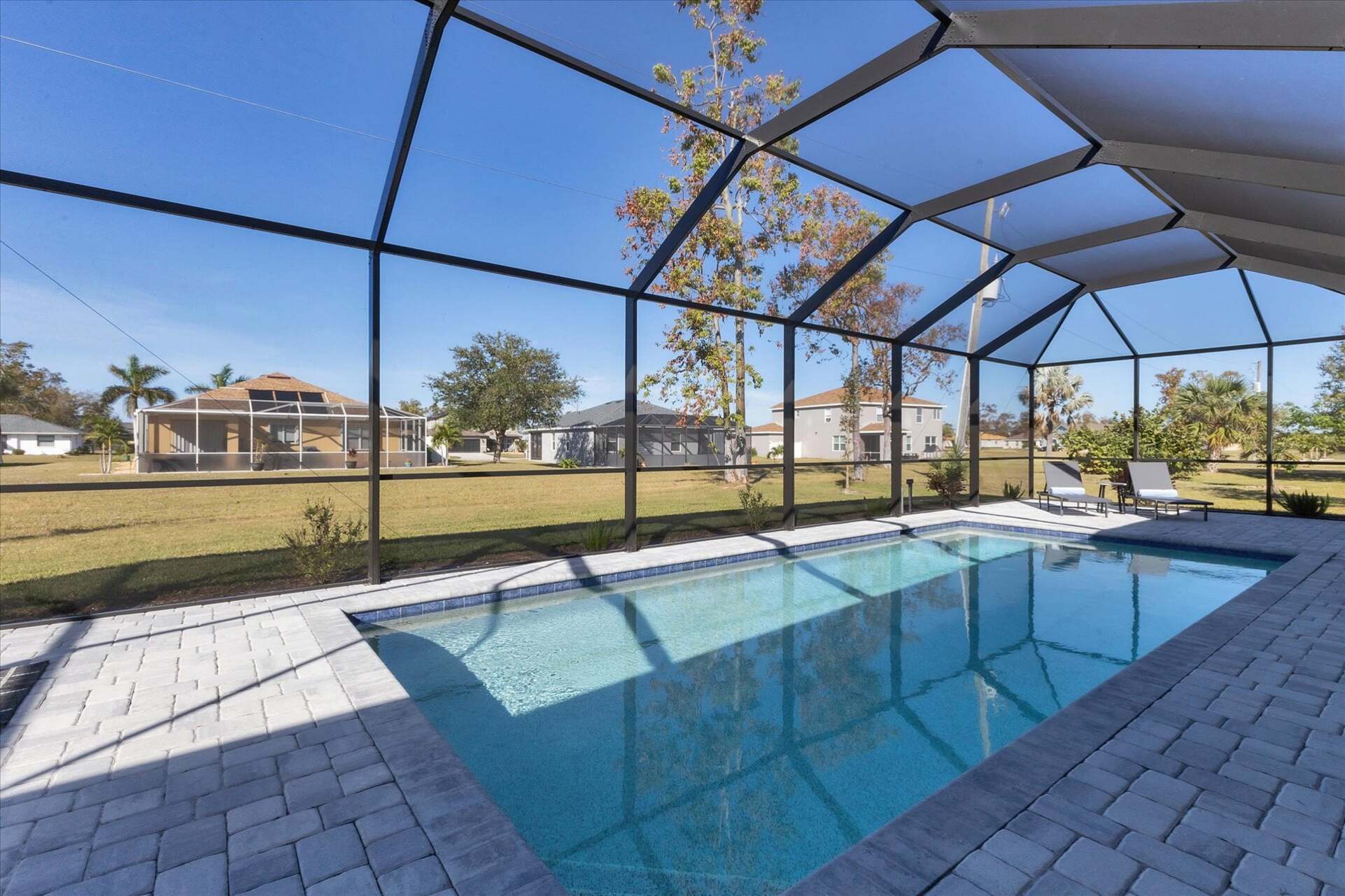 Sparkling private pool