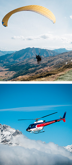 Queenstown – Queenstown aus der Vogelperspektive